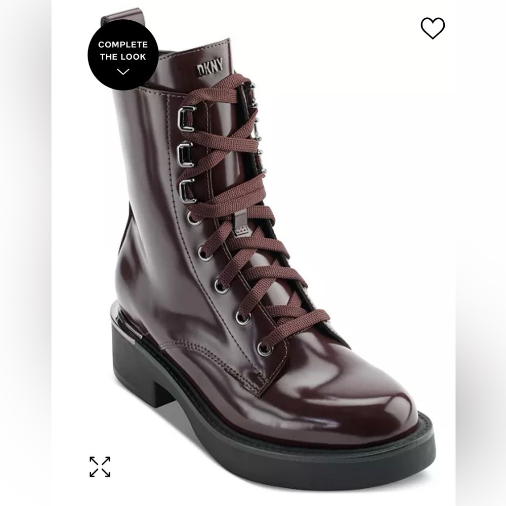 NWOT- DKNY Women's Burgendy Talma lace-up boots in size 7m